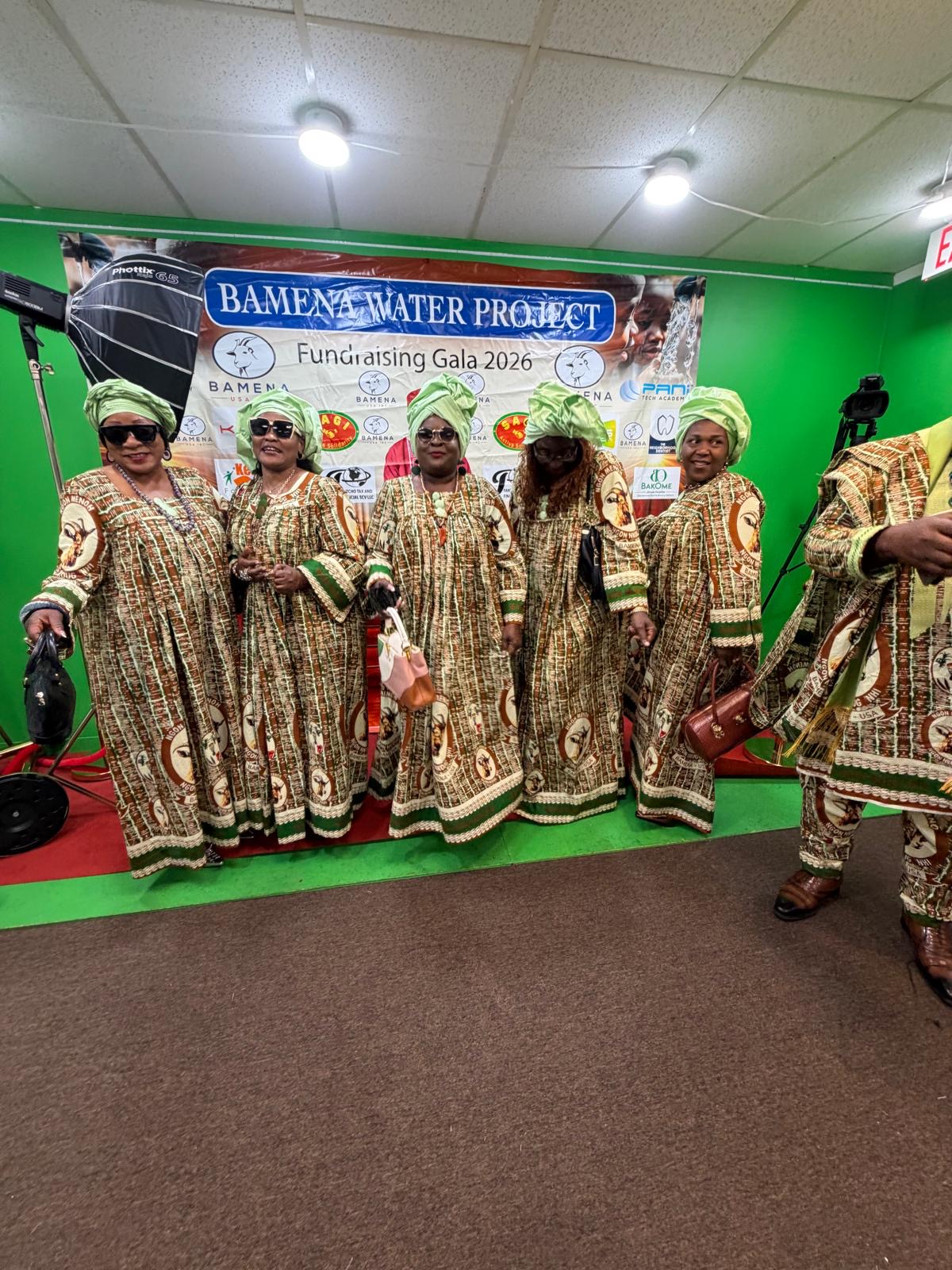 Bamena-USA gala guests gathered in matching cultural attire