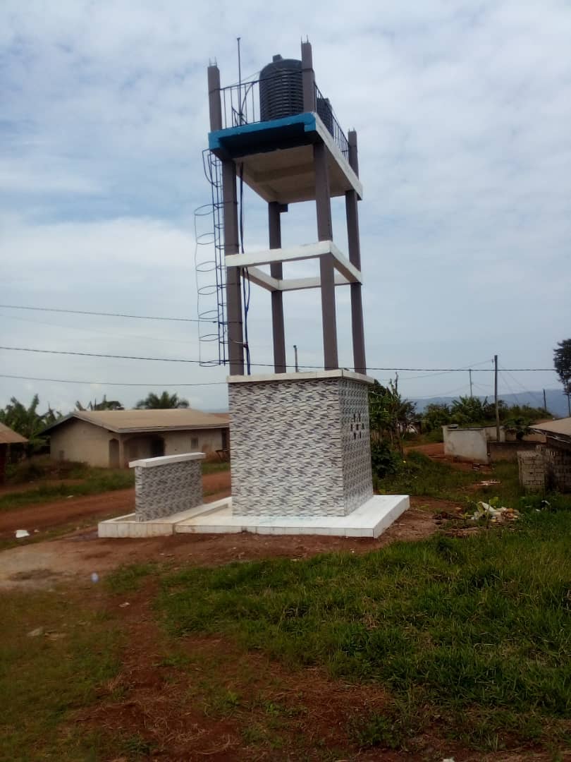 Bamena-USA water tower project in Pouzouh
